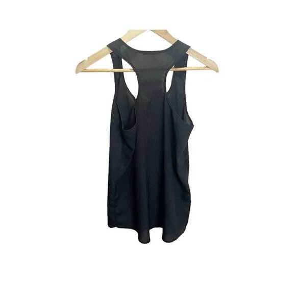 Soprano Black Semisheer Sleeveless Tank Top Size S Career Business Casual - Picture 2 of 4
